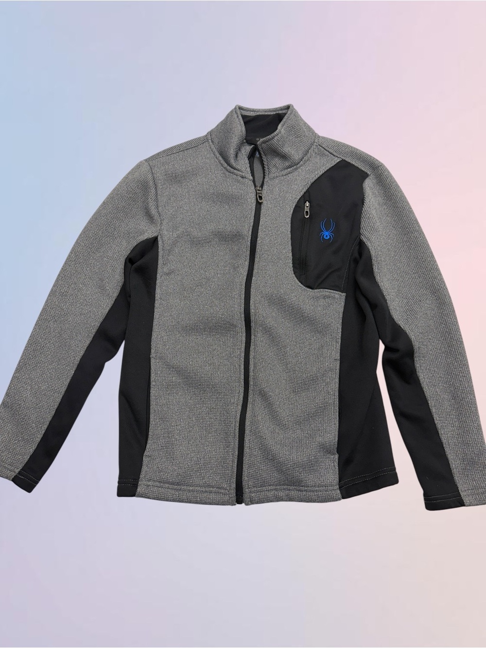 SPYDER Kid’s Medium (8-10) Gray Full Zip Sweatshirt Jacket